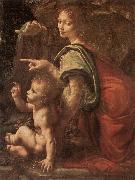 LEONARDO da Vinci Madonna Litta ey oil painting artist